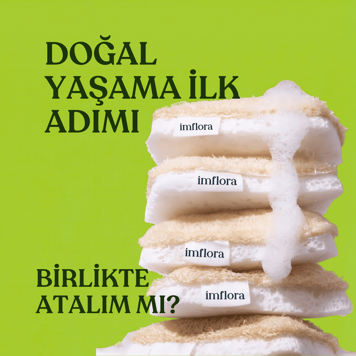 Doğal Selüloz & Kabak Lifi Bulaşık Süngeri