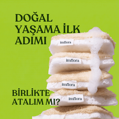 Doğal Selüloz & Kabak Lifi Bulaşık Süngeri