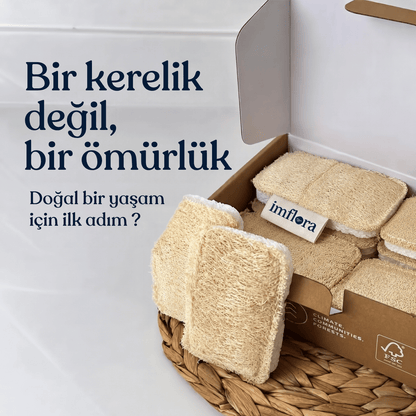 Doğal Selüloz & Kabak Lifi Bulaşık Süngeri